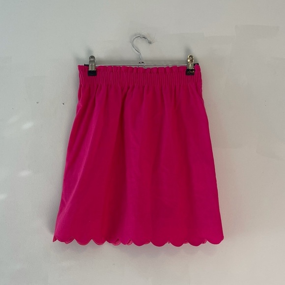 J. Crew Factory Pink Scallop High Waisted Skirt - Picture 2 of 11